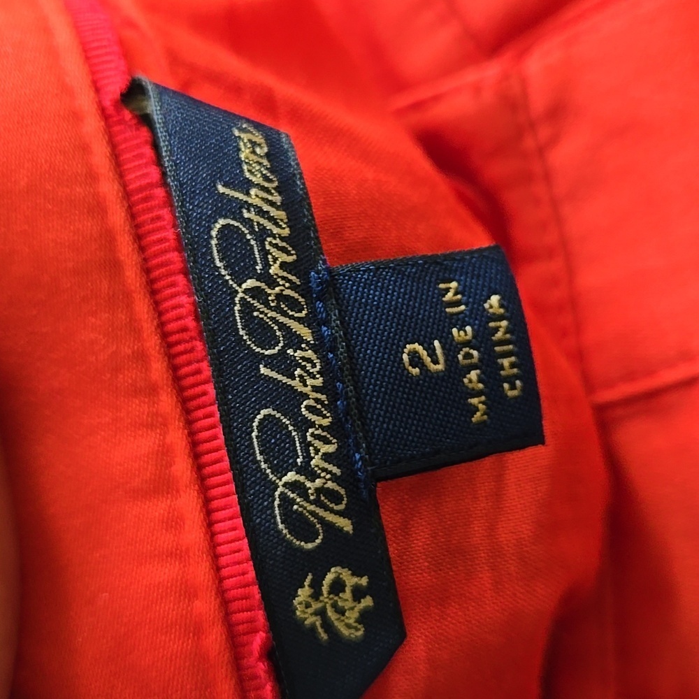 Coral Red Button-Front Skirt Preppy Academia Minimalist - Picture 5 of 9